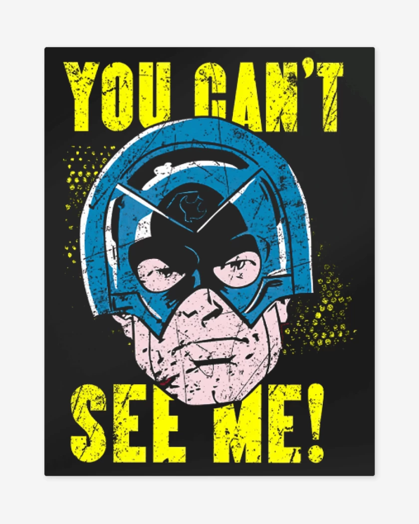 Print metalico Negro de YOU CANT SEE ME!