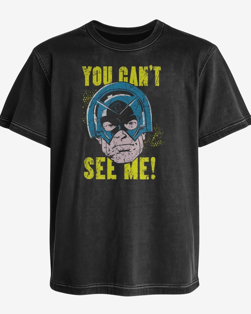 Polera desgastada Negro de YOU CANT SEE ME!