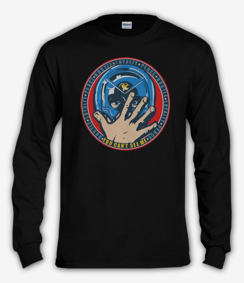 Polera manga larga Negro de Hustle, Loyalty & PEACE