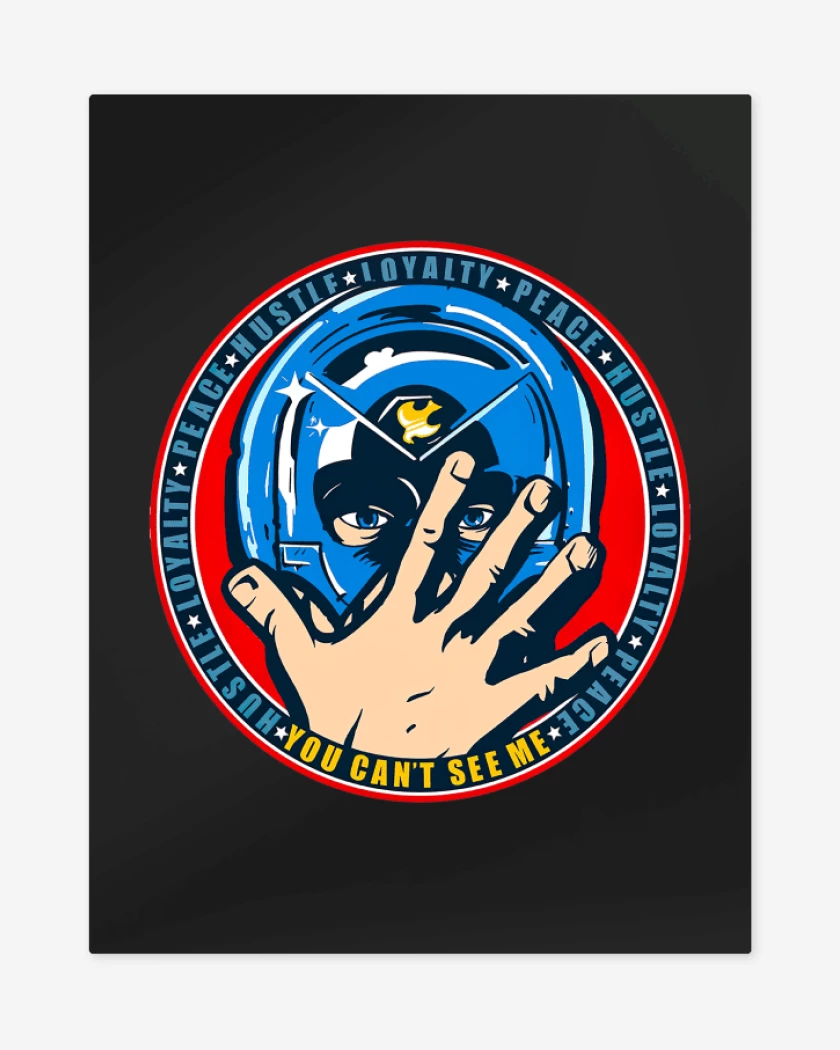 Print metalico Negro de Hustle, Loyalty & PEACE