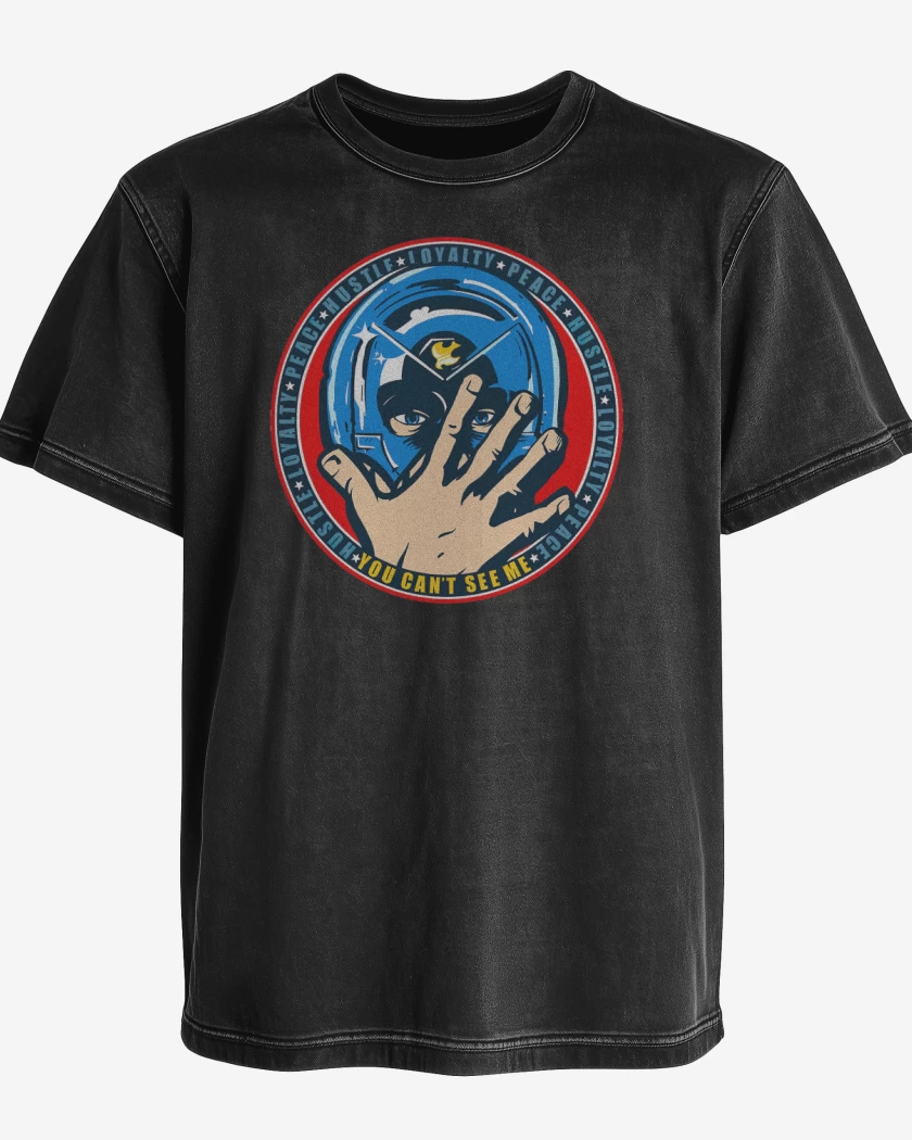 Polera desgastada Negro de Hustle, Loyalty & PEACE
