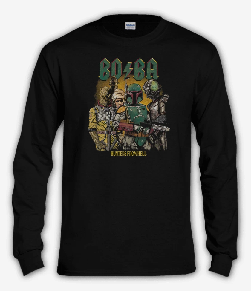 Polera manga larga Negro de BO/BA Hunters From Hell