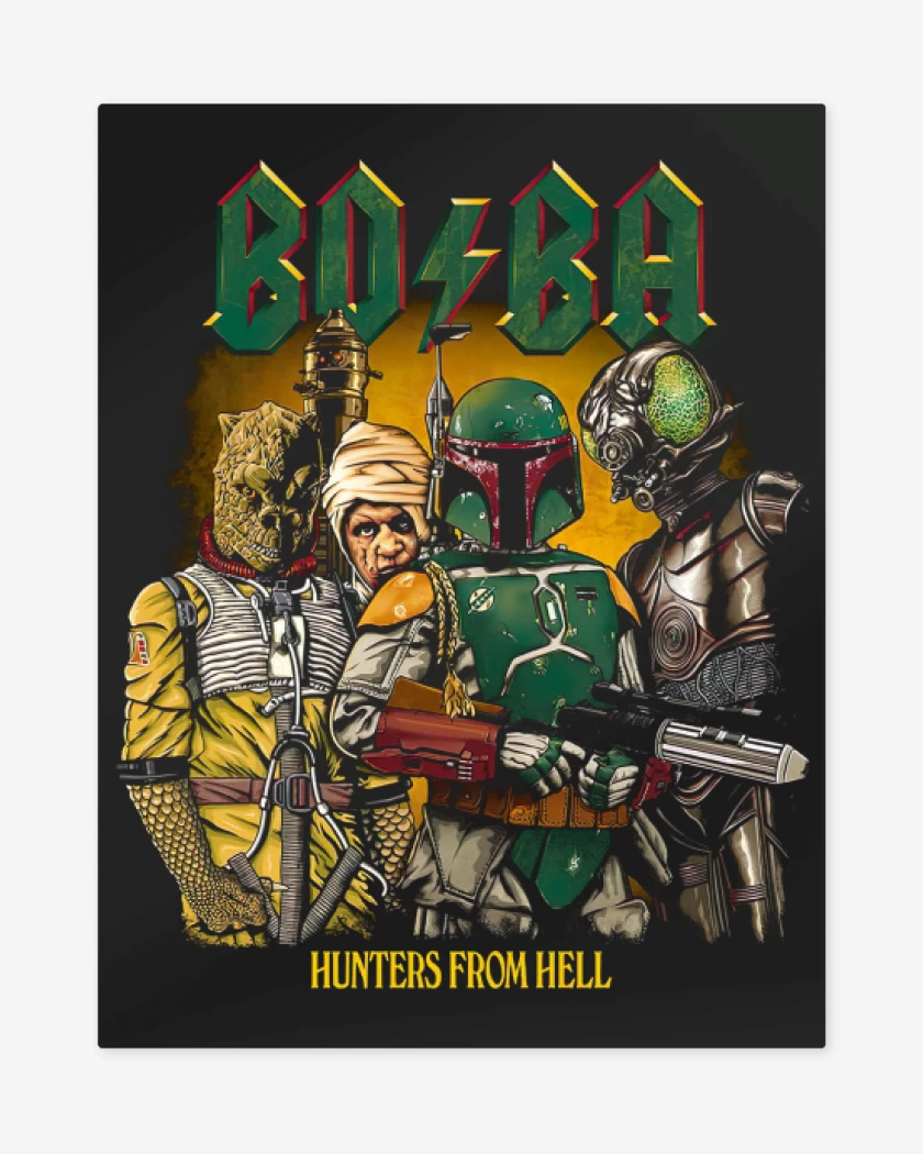Print metalico Negro de BO/BA Hunters From Hell