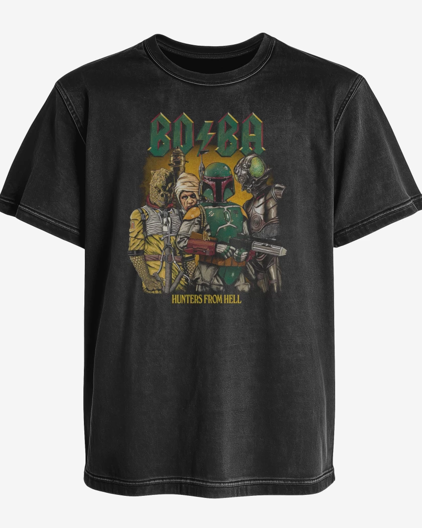 Polera desgastada Negro de BO/BA Hunters From Hell