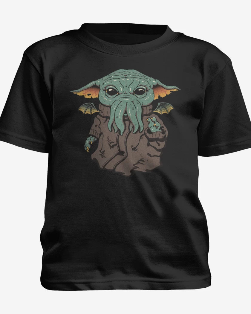 Polera de niño Negro de Baby Cthulhu