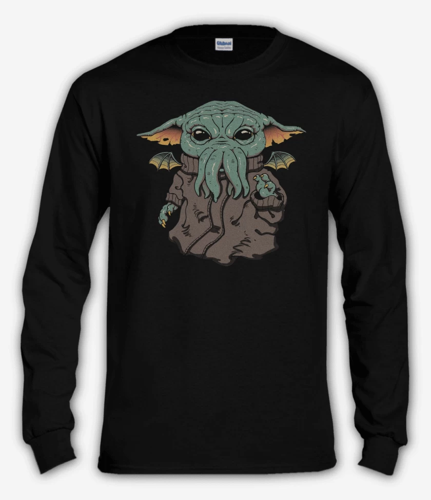 Polera manga larga Negro de Baby Cthulhu
