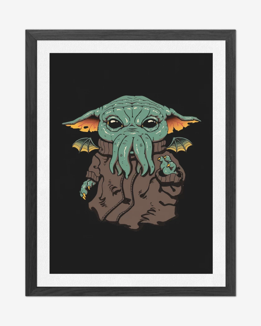 Cuadro decorativo Negro de Baby Cthulhu