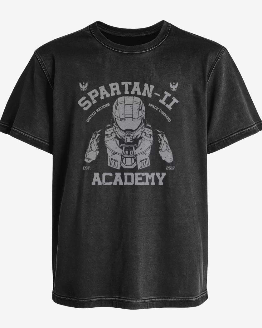 Polera desgastada Spartan II academy