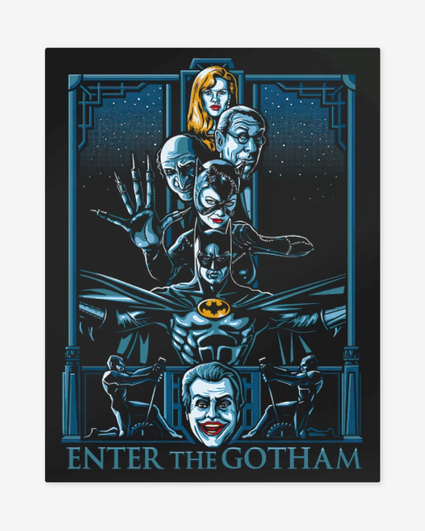 Print metalico Negro de Enter The Gotham