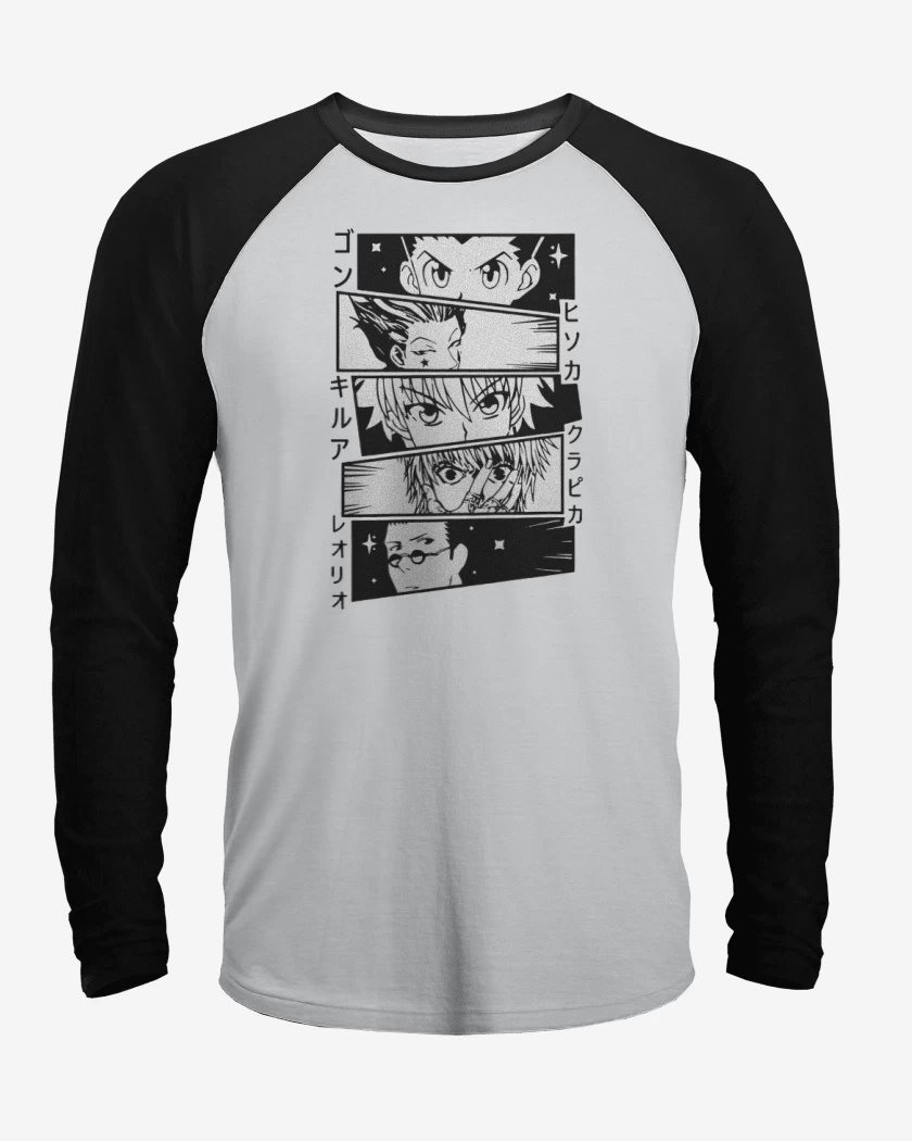 Polera Raglan Blanco / Negro de Hunterx