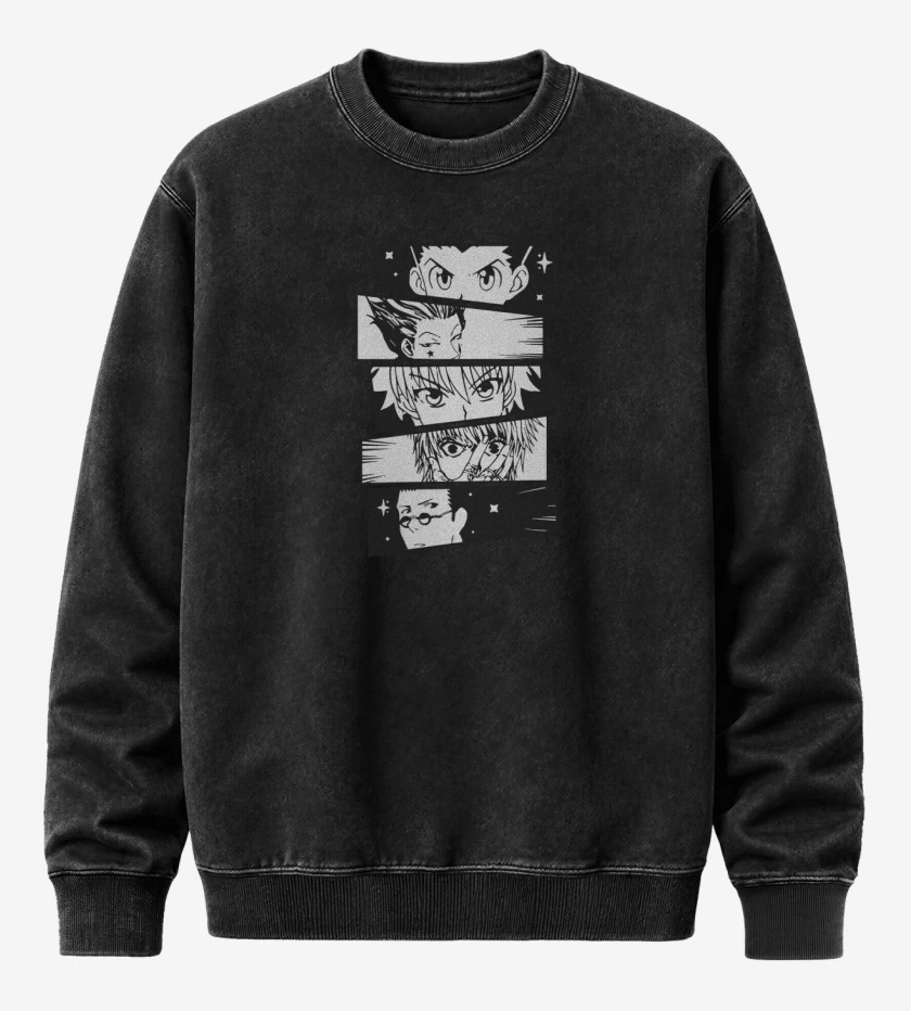 Poleron Polo Acid Wash Negro de Hunterx