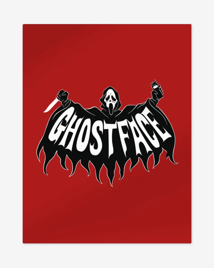 Print metalico Rojo de GhostFace