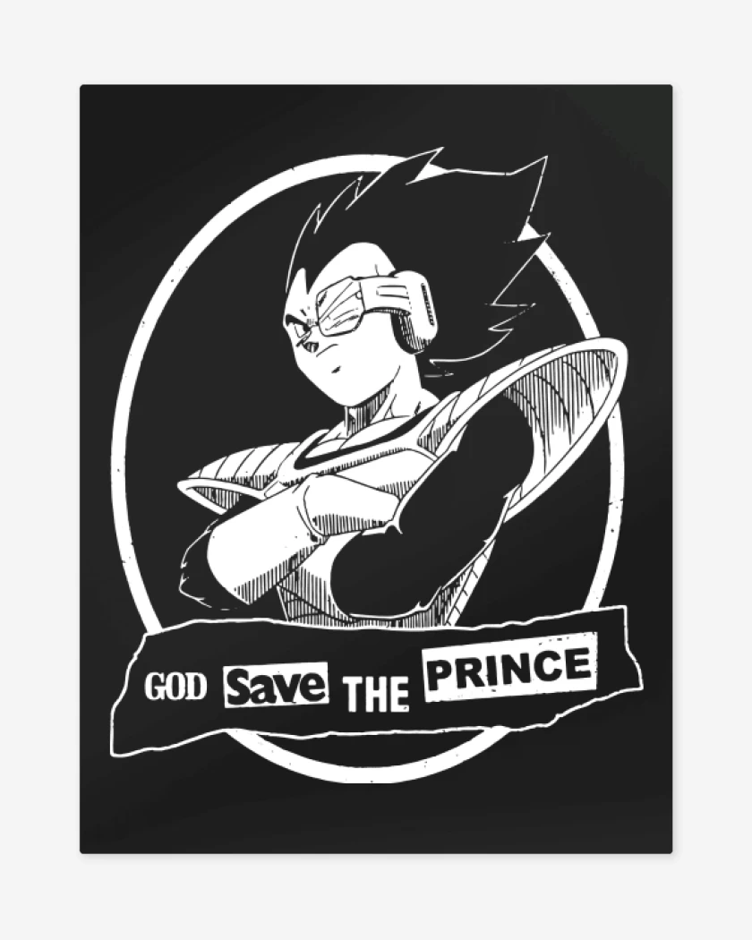 Print metalico Negro de God save the prince