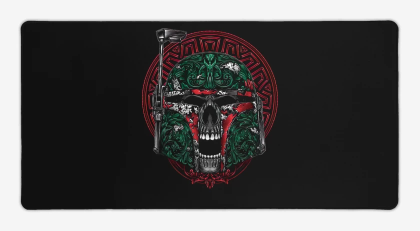 Mouse pad Gamer Negro de Skull Hunter