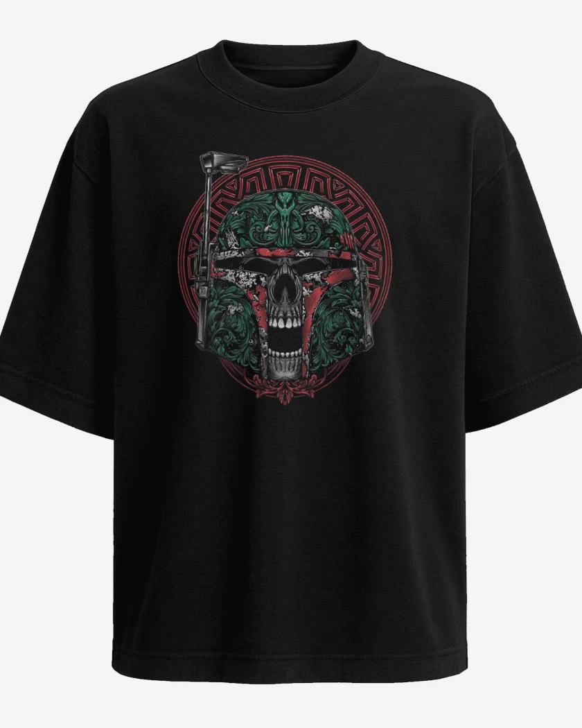 Polera Oversize Negro de Skull Hunter