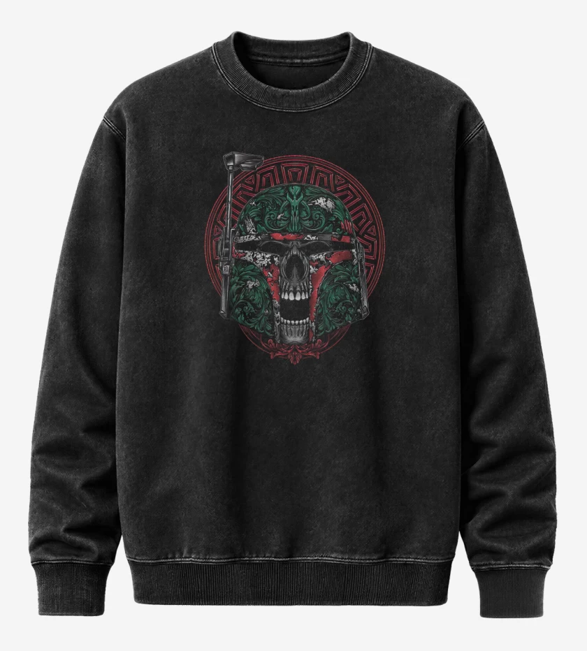 Poleron Polo Acid Wash Negro de Skull Hunter