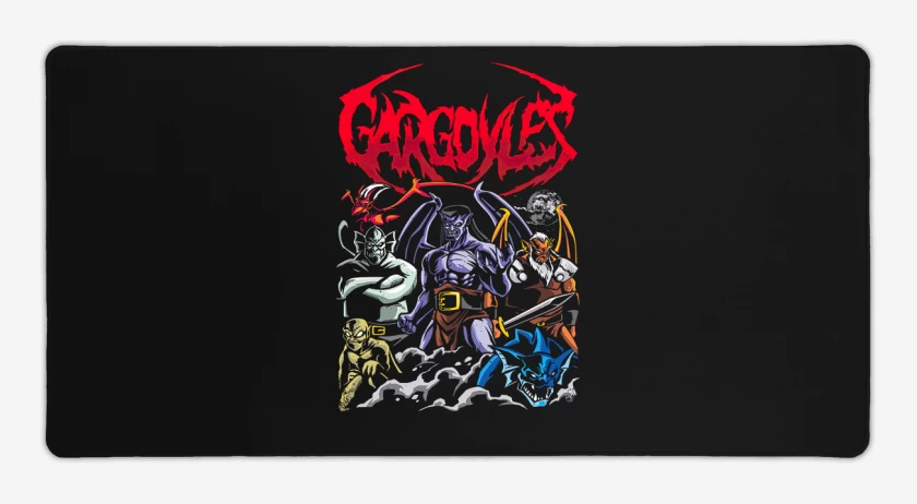 Mouse pad Gamer Negro de Gárgolas
