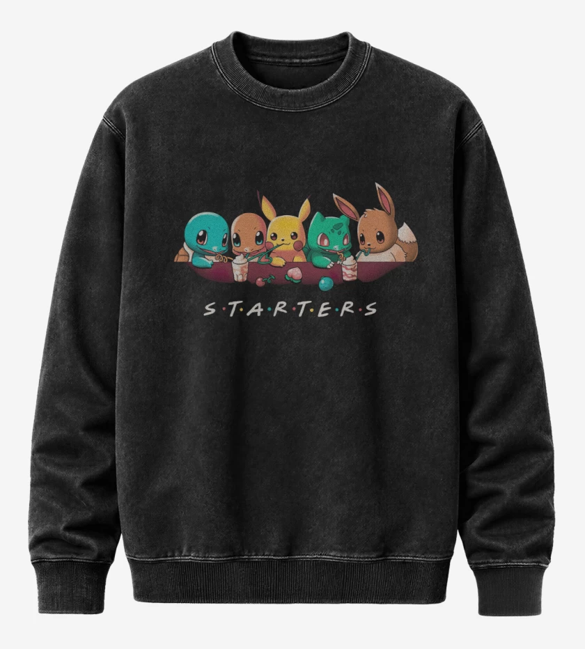 Poleron Polo Acid Wash Negro de The Starters 