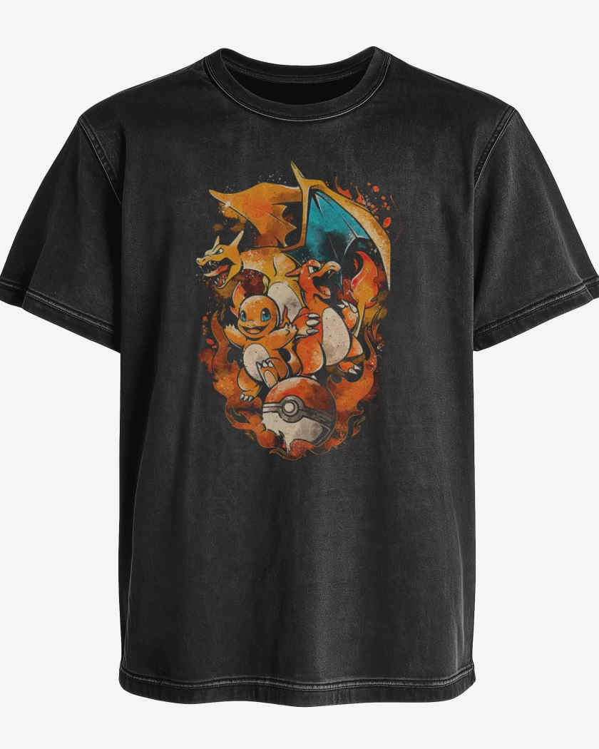Polera desgastada Negro de Charvolution