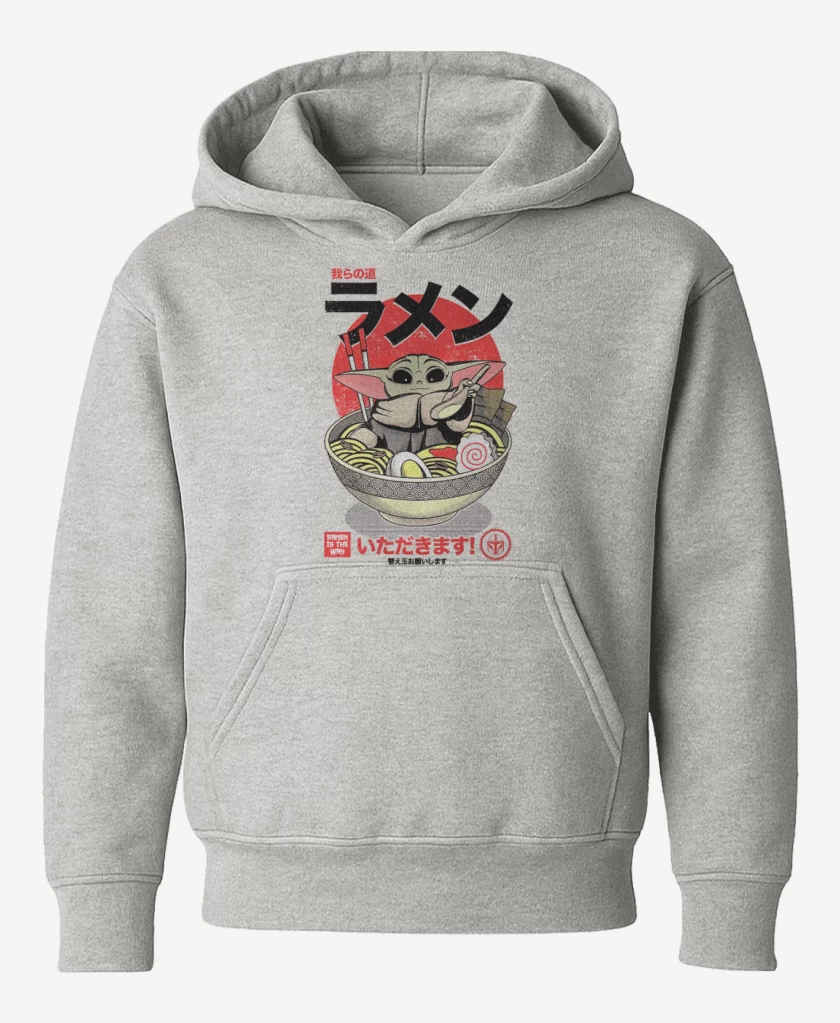 Poleron de niño Gris Melange de Ramen Grogu