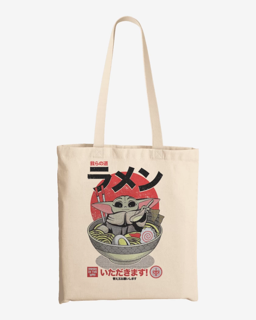 Totebag Blanco de Ramen Grogu