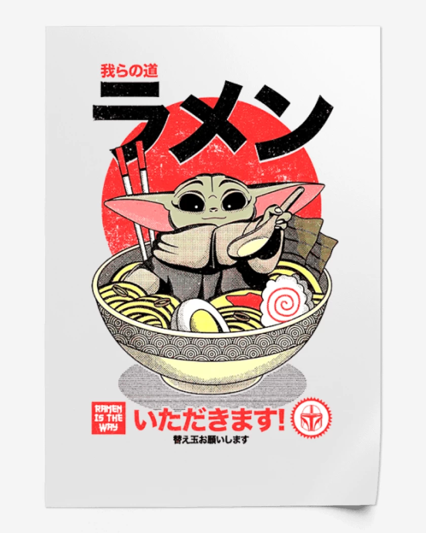 Print Blanco de Ramen Grogu