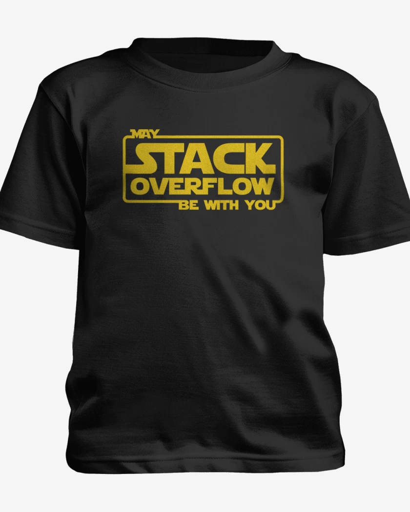 Polera de niño Negro de May stack overflow be with you