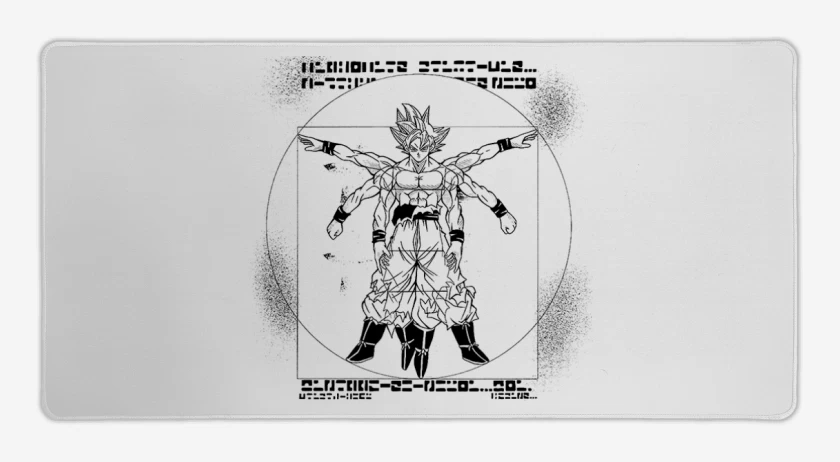 Mouse pad Gamer Blanco de Goku vitruvio