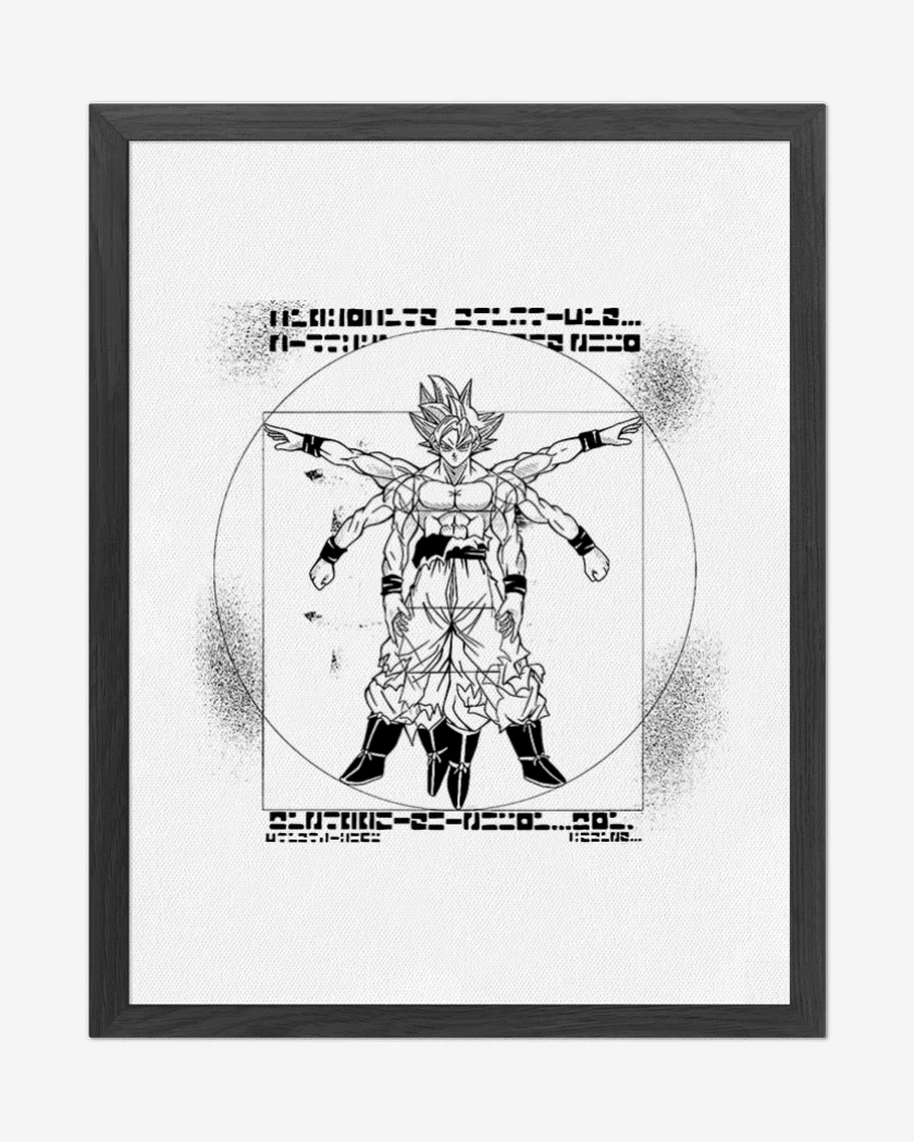 Cuadro decorativo Blanco de Goku vitruvio