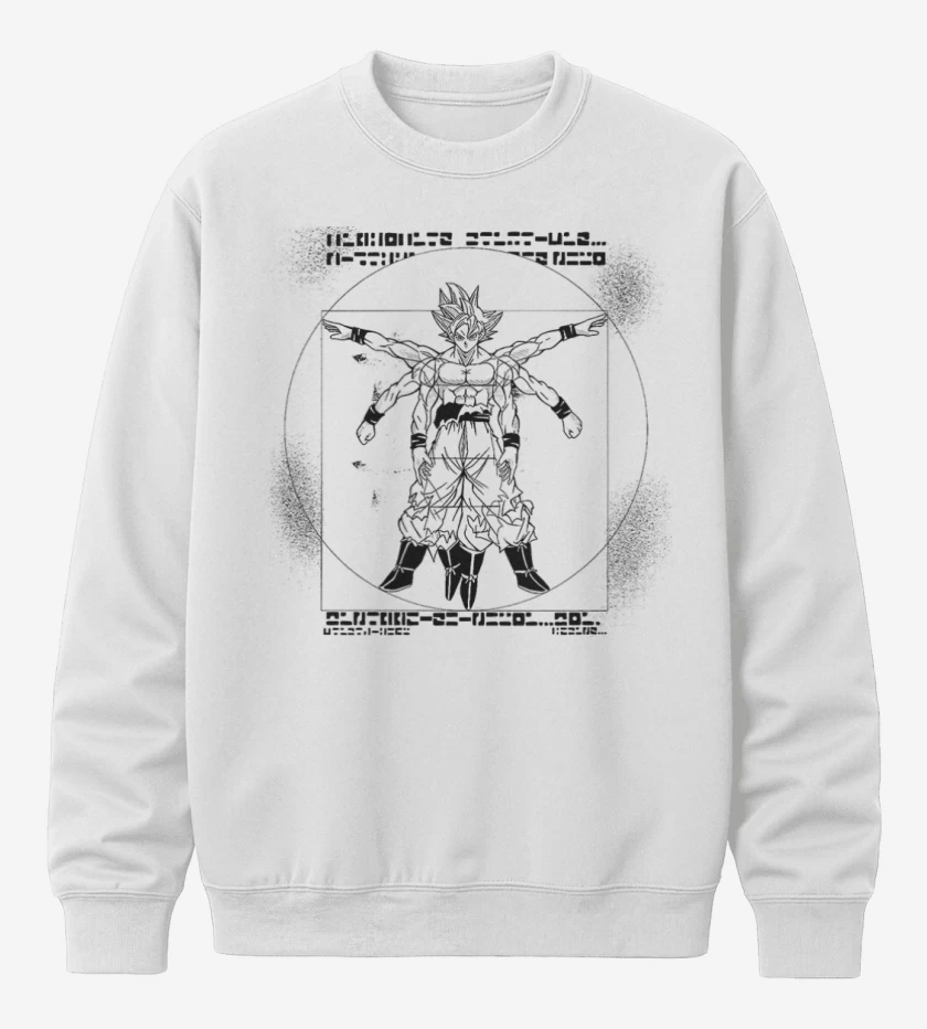 Poleron polo Blanco de Goku vitruvio