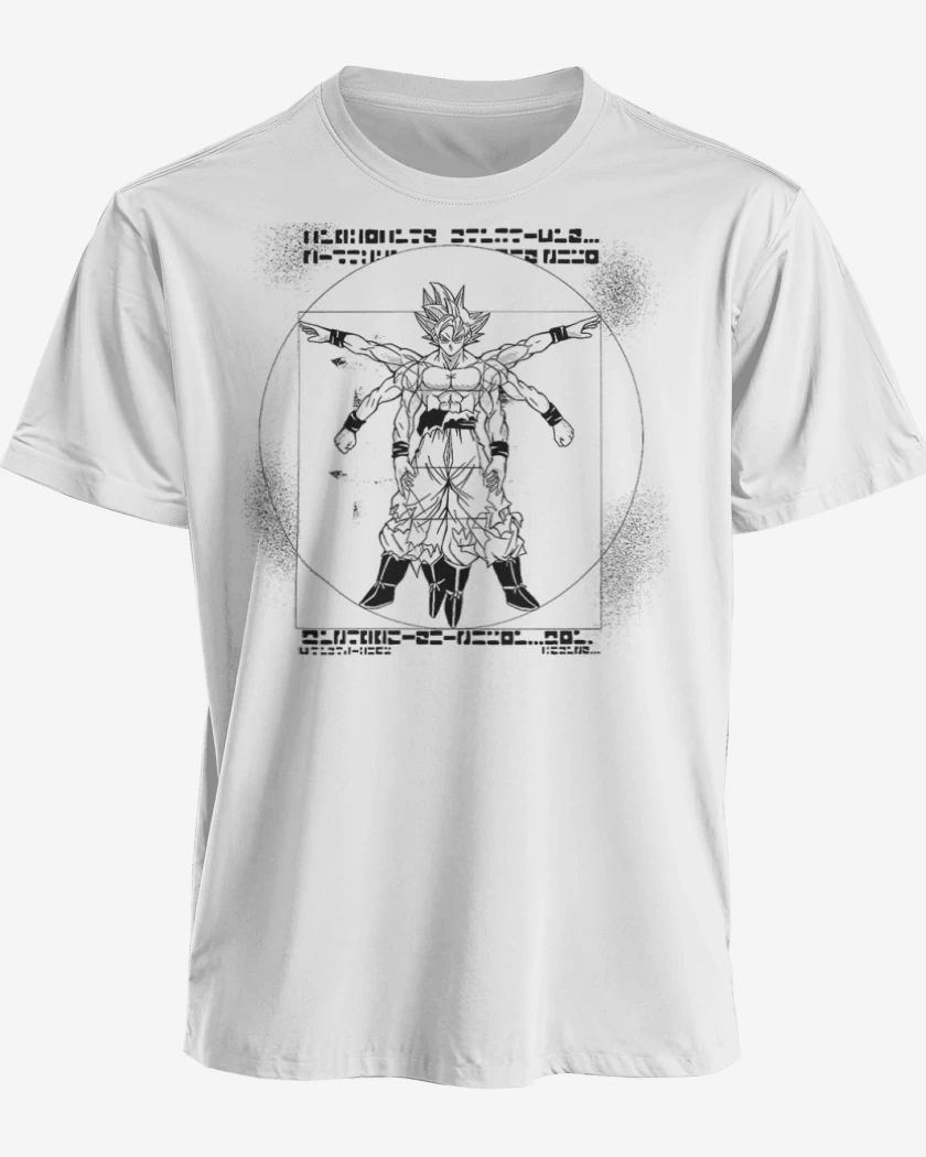 Polera premium Blanco de Goku vitruvio