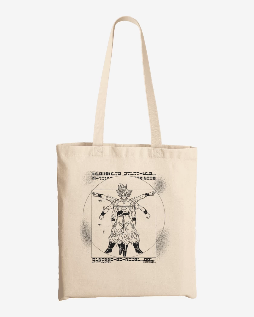 Totebag Blanco de Goku vitruvio