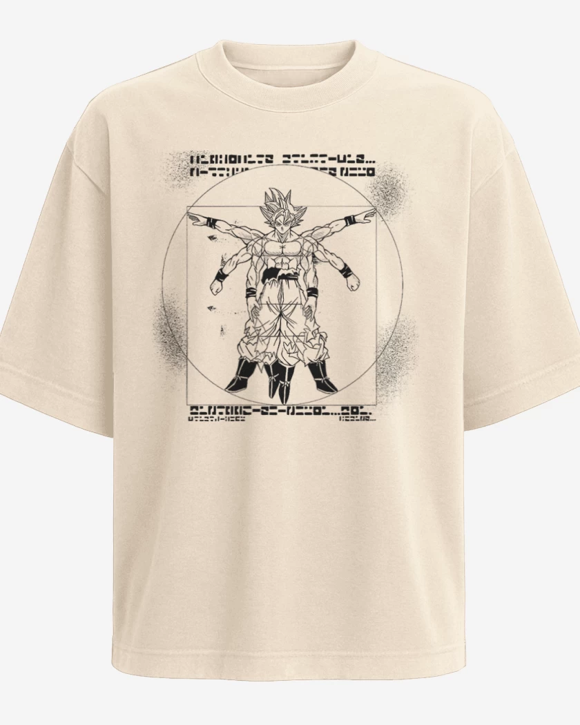 Polera Oversize Beige de Goku vitruvio