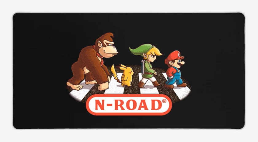 Mouse pad Gamer Negro de N road