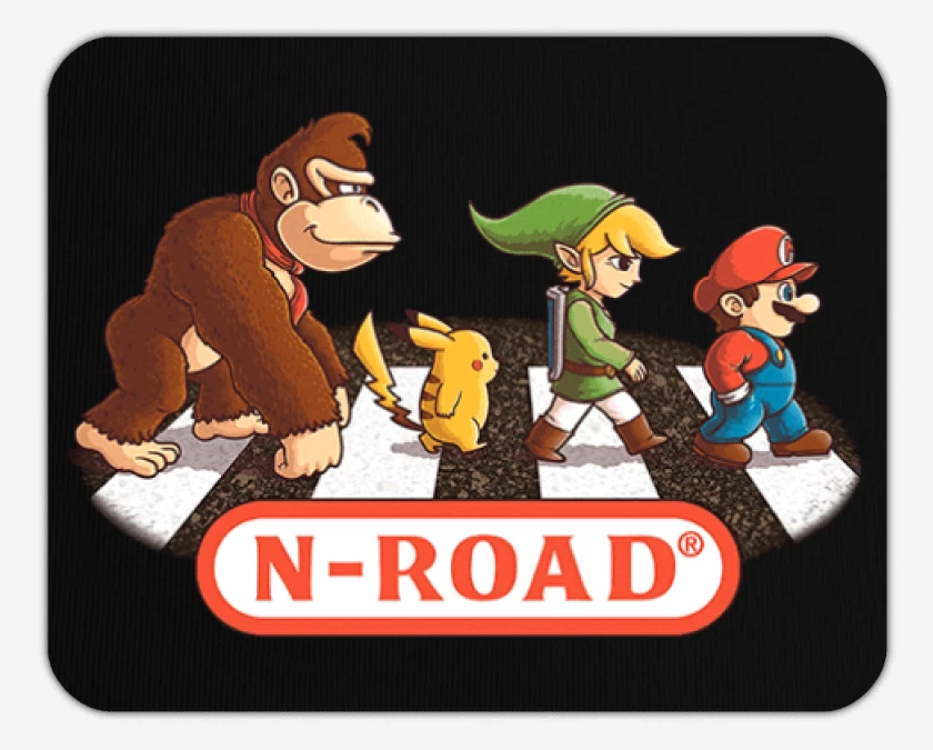 Mousepad Negro de N road