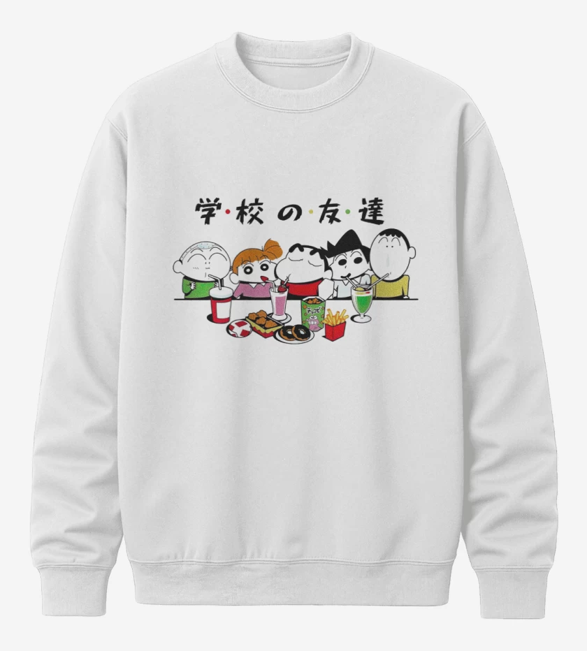 Poleron polo Blanco de Shin Chan
