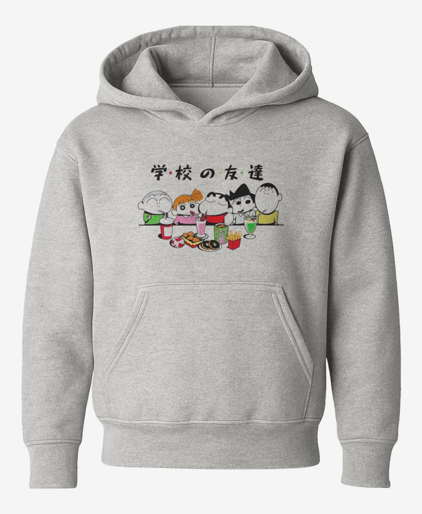Poleron de niño Gris Melange de Shin Chan
