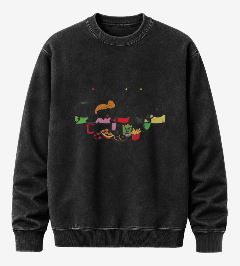 Poleron Polo Acid Wash Negro de Shin Chan
