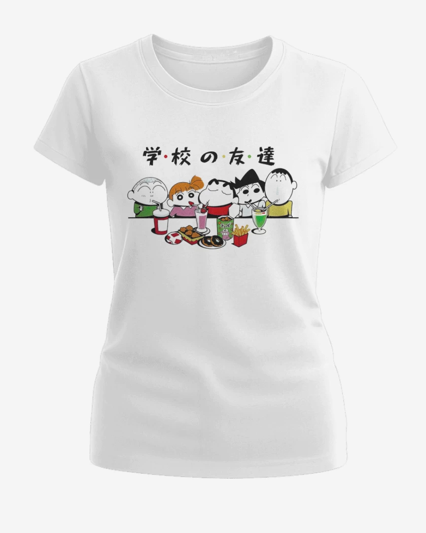 Polera de Mujer Blanco de Shin Chan