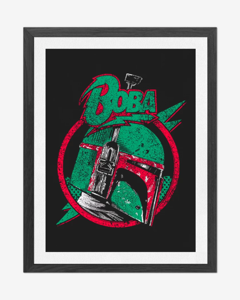 Cuadro decorativo Negro de Boba Fett