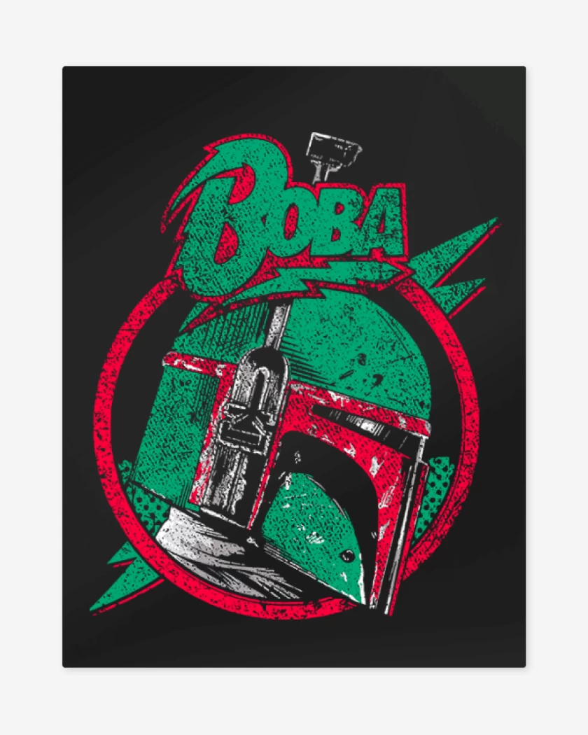 Print metalico Negro de Boba Fett