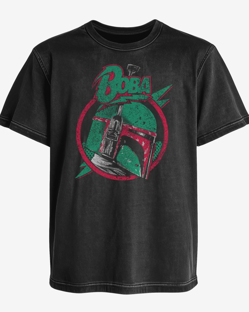 Polera desgastada Negro de Boba Fett