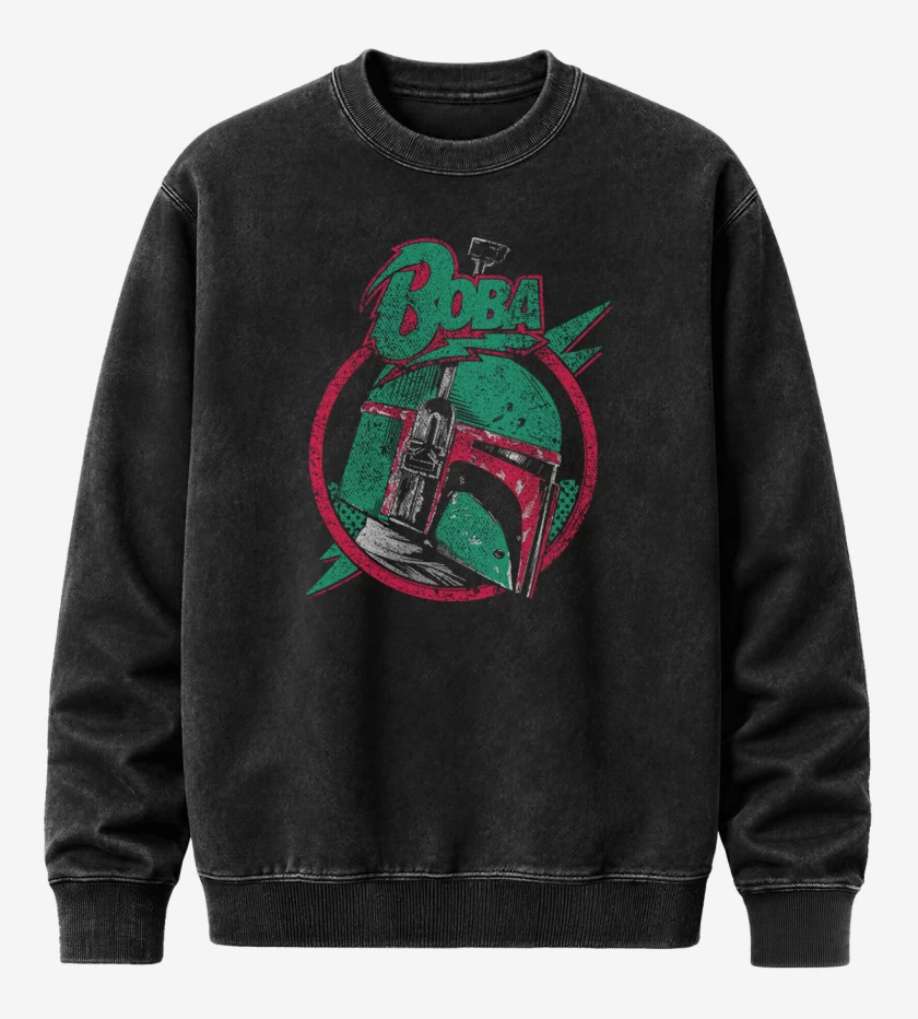 Poleron Polo Acid Wash Negro de Boba Fett