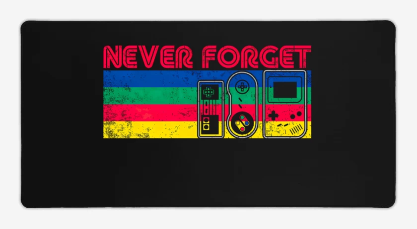 Mouse pad Gamer Negro de Never Forget Gamer