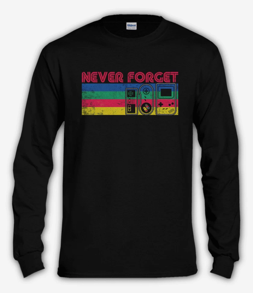 Polera manga larga Never Forget Gamer