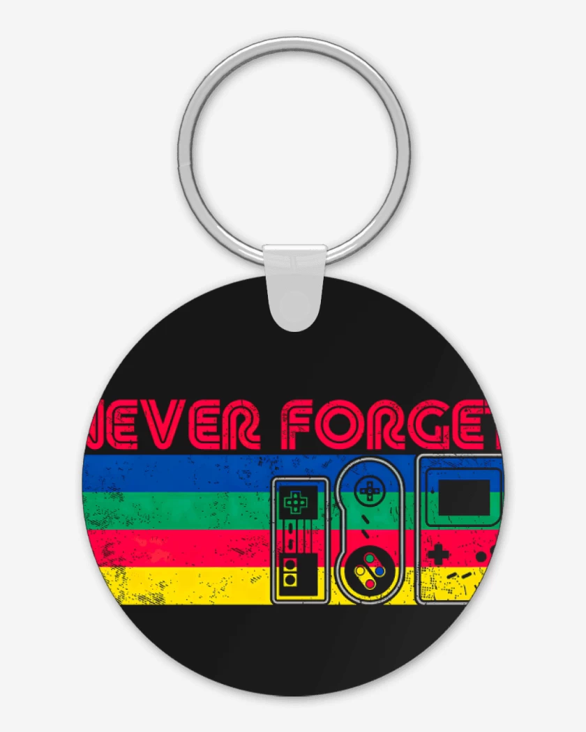 Llavero Negro de Never Forget Gamer