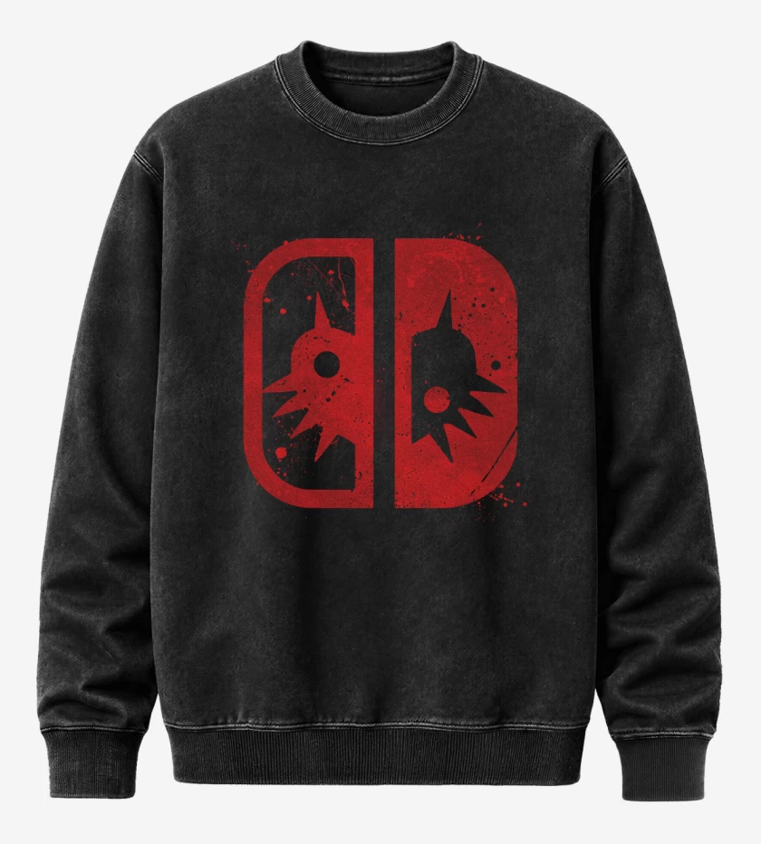 Poleron Polo Acid Wash Negro de Majora Switch
