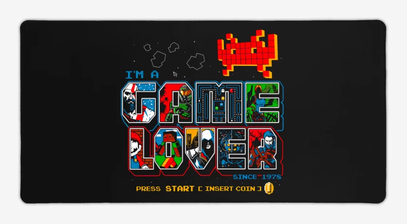 Mouse pad Gamer Negro de Im a Game Lover