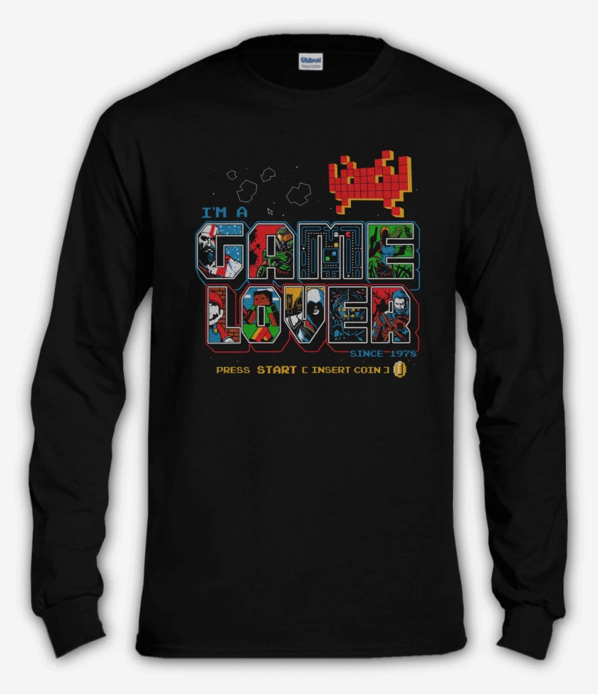 Polera manga larga Negro de Im a Game Lover