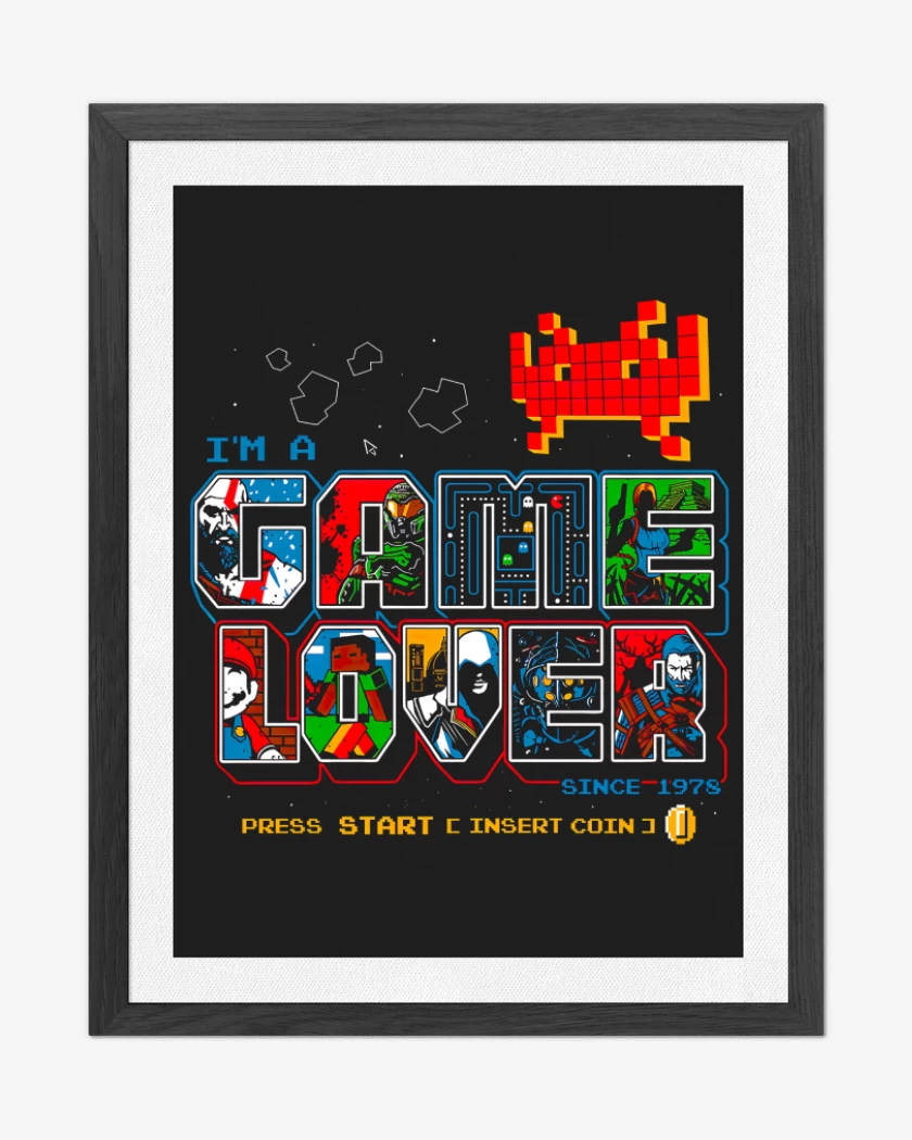 Cuadro decorativo Negro de Im a Game Lover